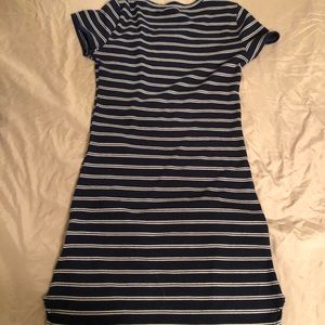 Blue and white dress